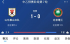 泰山B隊中乙勝北理工，七輪后北區(qū)第五。