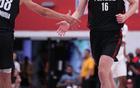 NBA開拓者新秀楊瀚森，加強力量，提升對抗力。